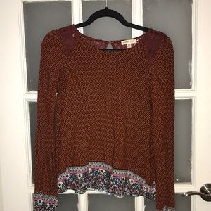 Scarf print blouse